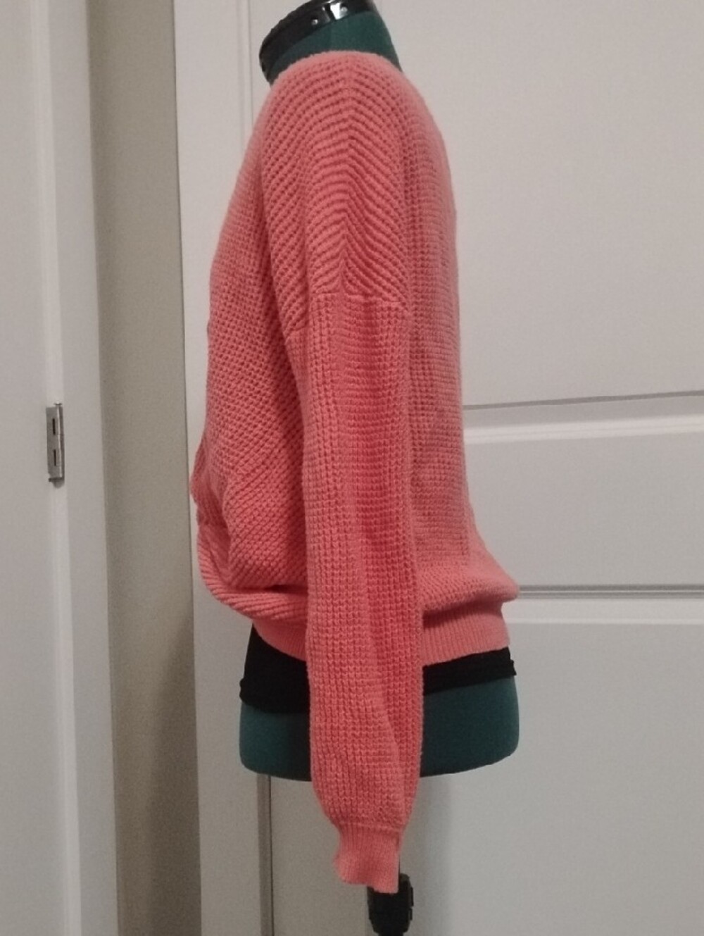 Banana Republic Coral Orange Twist-Front V-Neck Sweater - Picture 2 of 6